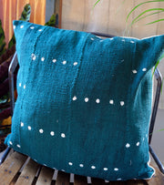 Five Dots on Emerald Green Pillowcase