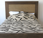Zebra Mali Mudcloth Queen Blanket.