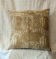 Dotted Leaves on Mustard Pillowcase