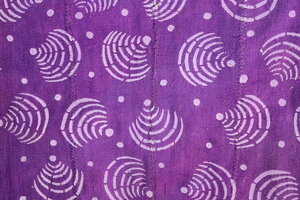 White Radial on Purple Mudcloth