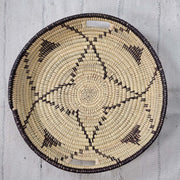 Flower Patterned Shallow Senegalese Basket