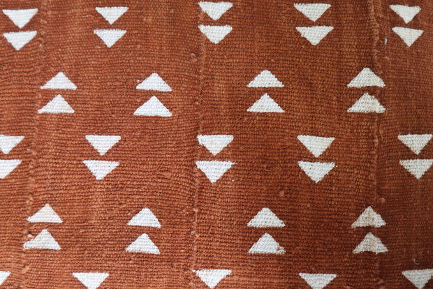 Double Triangles on Rust Mudcloth