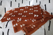 Double Triangles on Rust Mudcloth