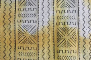 Patterned Blocks on Tie-Dye Yellow Mudcloth