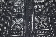 Intricate Crosses on Black Mudcloth