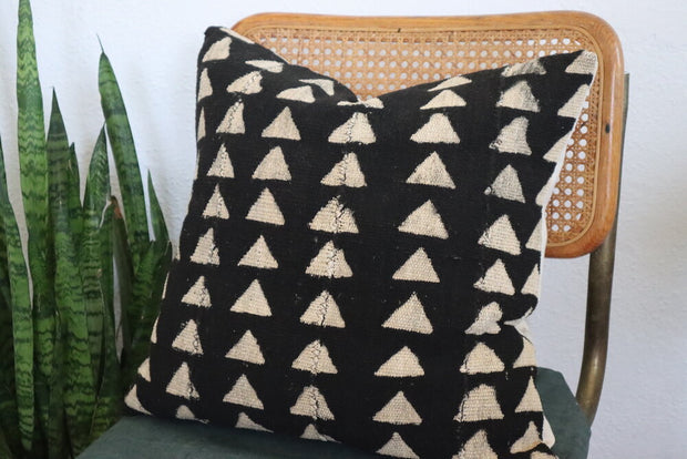 Large Triangles on Black Pillowcase