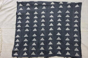 Large Triangles on Grey Mudcloth