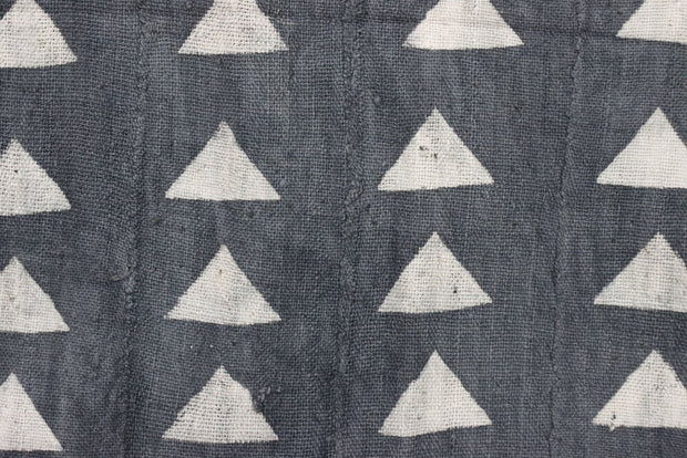Large Triangles on Grey Mudcloth