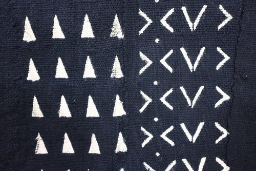 Multi Pattern on Navy African Mudcloth.