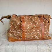 Large Rust Mudcloth Travel Bag (Preorder)