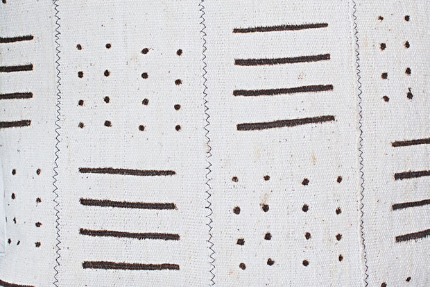 Lines and Squared Dots on Large White Pillowcase