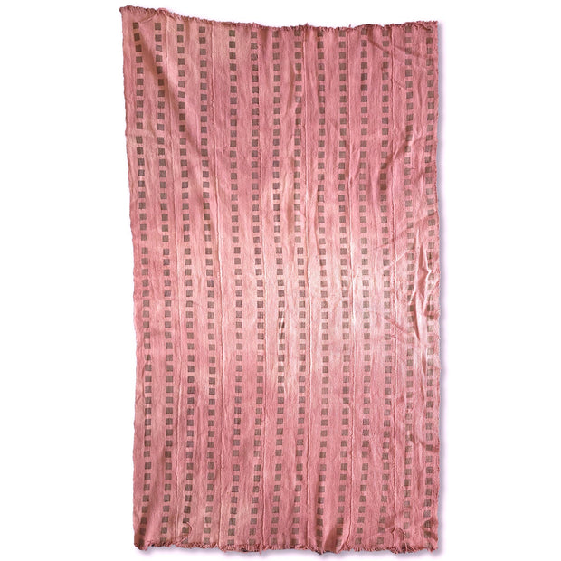 Small Brown Squares on Pink Mudcloth