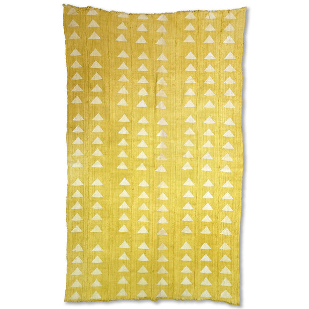 Small White Triangles on Yellow Mudcloth