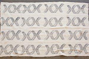 Mali White Mudcloth with Scale Print.