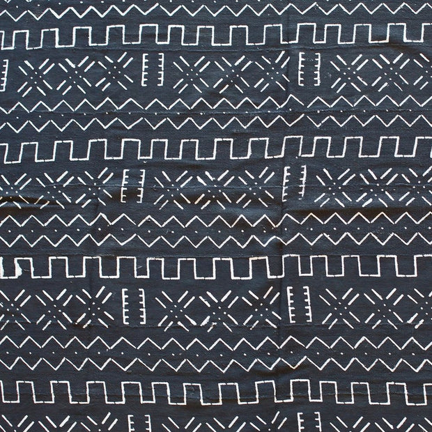 Multi-Patterned Designs on Black Mudcloth