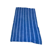 BLUE MUD CLOTH WITH SQUARES