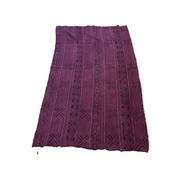 Purple Mud Cloth With Crosses And Lines