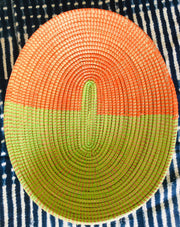 Half Orange-Half Green Senegalese Basket