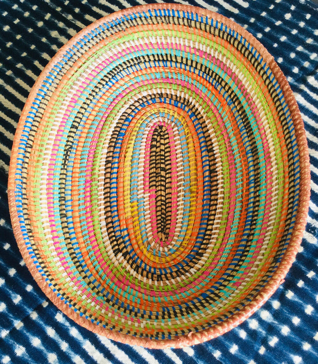 Long Multi-Colored Rings Senegalese Basket
